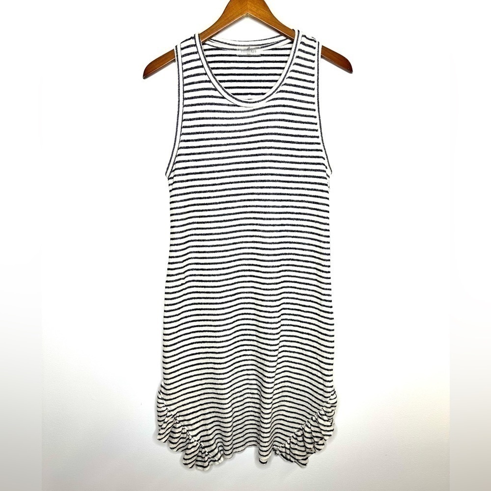 Sundays (Anthropologie) Striped Terry Ruffle Tank Dress